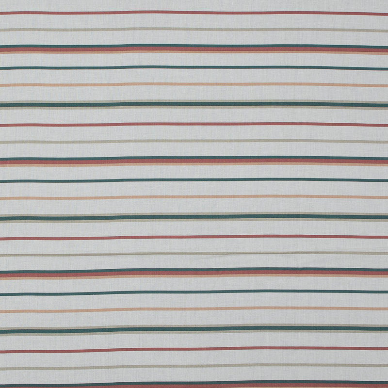 Cotton Voile - Red, Green and White Stripes - Purity of Growth Print - Mood Exclusive Key Largo Collection