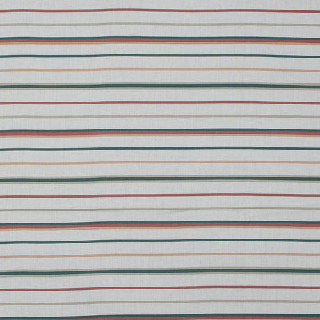 Cotton Voile - Red, Green and White Stripes - Purity of Growth Print - Mood Exclusive Key Largo Collection