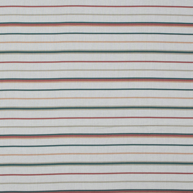 Cotton Voile - Red, Green and White Stripes - Purity of Growth Print - Mood Exclusive Key Largo Collection
