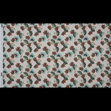 Cotton Voile - Red and Aqua Jacobean Floral - Sophistication of Change Print - Mood Exclusive Key Largo Collection