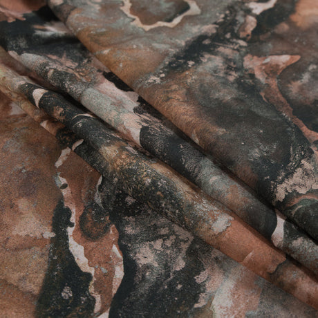 Cotton Voile - Beige and Gray Abstract - Excitement of Rebellion Print - Mood Exclusive Key Largo Collection