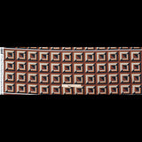 Stretch Cotton Sateen - Brown Geometric Squares - Corn Maze Print - Mood Exclusive Harvest Collection