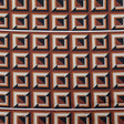 Stretch Cotton Sateen - Brown Geometric Squares - Corn Maze Print - Mood Exclusive Harvest Collection