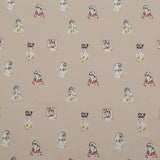 Stretch Cotton Sateen - Beige Faces - Run the World Print - Mood Exclusive Harvest Collection