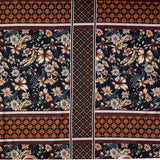 Stretch Cotton Sateen - Lattice Checks and Florals - Cidermaker's Window Print - Mood Exclusive Harvest Collection