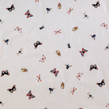 Stretch Cotton Sateen - Cream Insects - Butterfly Effect Print - Mood Exclusive Harvest Collection