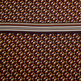 Stretch Cotton Sateen Panel - Mahogany Geometric - Art-tumnal Equinox Print - Mood Exclusive Harvest Collection