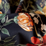 Stretch Cotton Sateen - Black Floral - Garden of Earthly Delights Print - Mood Exclusive Harvest Collection