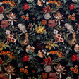 Stretch Cotton Sateen - Black Floral - Garden of Earthly Delights Print - Mood Exclusive Harvest Collection