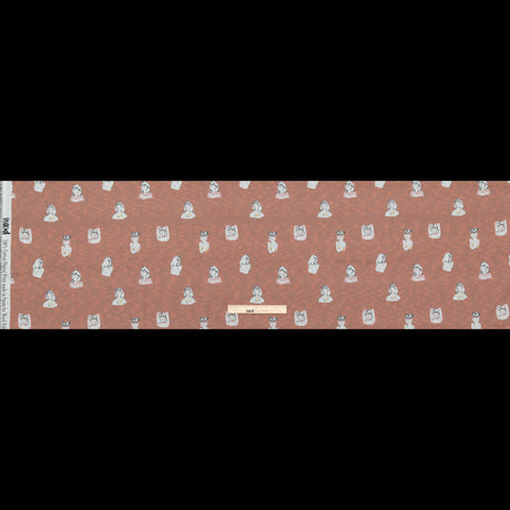 Cotton Voile - Burnt Salmon Faces - Run the World Print - Mood Exclusive Harvest Collection