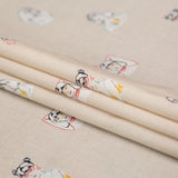 Cotton Voile - Beige Faces - Run the World Print - Mood Exclusive Harvest Collection