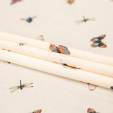 Cotton Voile - Cream Insects - Butterfly Effect Print - Mood Exclusive Harvest Collection