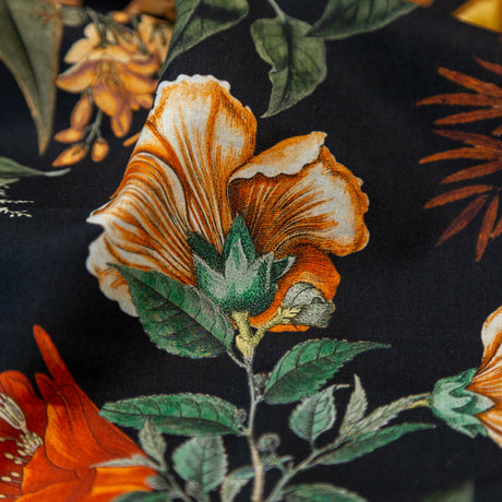 Cotton Voile - Black Floral - Garden of Earthly Delights Print - Mood Exclusive Harvest Collection