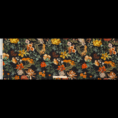 Cotton Voile - Black Floral - Garden of Earthly Delights Print - Mood Exclusive Harvest Collection