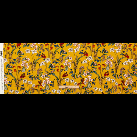 Stretch Polyester Crepe - Yellow Floral - Mediterranean Dreams Print - Mood Exclusive St. Tropez Collection