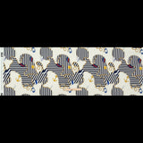 Stretch Cotton Sateen Panel - Ship Wheels and Stripes - Maritime Adornments Print - Mood Exclusive St. Tropez Collection
