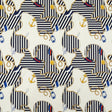 Stretch Cotton Sateen Panel - Ship Wheels and Stripes - Maritime Adornments Print - Mood Exclusive St. Tropez Collection