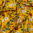 Stretch Cotton Sateen - Yellow Floral - Mediterranean Dreams Print - Mood Exclusive St. Tropez Collection