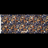 Cotton Voile - Navy and Orange Floral - Floral Dreams Print - Mood Exclusive St. Tropez Collection