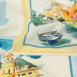 Cotton Voile - Blue and Yellow Waterscapes - Palace Regattas Print - Mood Exclusive St. Tropez Collection