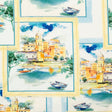 Cotton Voile - Blue and Yellow Waterscapes - Palace Regattas Print - Mood Exclusive St. Tropez Collection