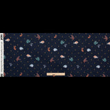 Cotton Voile - Navy Fish and Coral - Seacoral Delights Print - Mood Exclusive St. Tropez Collection