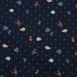 Cotton Voile - Navy Fish and Coral - Seacoral Delights Print - Mood Exclusive St. Tropez Collection