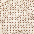 Cotton Voile - White and Brown Medallions - Gemstone Carnations Print - Mood Exclusive St. Tropez Collection