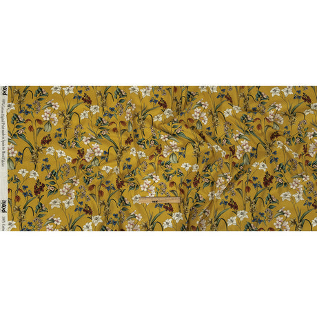 Cotton Voile - Yellow Floral - Mediterranean Dreams Print - Mood Exclusive St. Tropez Collection