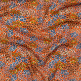 Cotton Voile - Terracotta Floral - Floral Symphonies Print - Mood Exclusive St. Tropez Collection