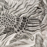 Cotton Voile - Black and White Sunflowers - Mood Exclusive Floral Hideaways Print
