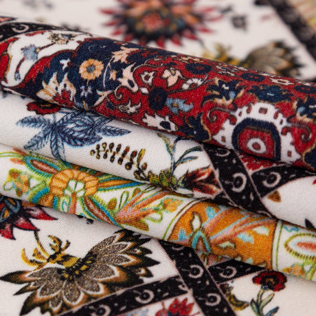Stretch Polyester Crepe - Floral Patchwork - Ardent Love Print - Mood Exclusive Kenko Collection