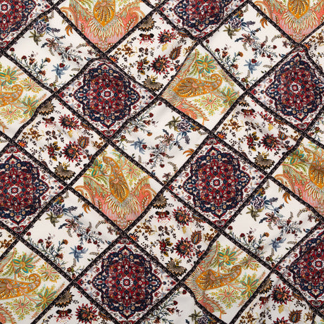 Stretch Polyester Crepe - Floral Patchwork - Ardent Love Print - Mood Exclusive Kenko Collection