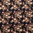 Stretch Polyester Crepe - Black Floral - Blossoms of the Heart Print - Mood Exclusive Kenko Collection