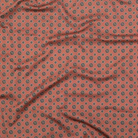 Stretch Cotton Sateen - Rose Taupe Medallions - Peaceful Ease Print - Mood Exclusive Kenko Collection