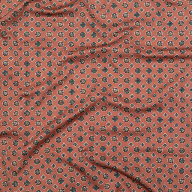 Stretch Cotton Sateen - Rose Taupe Medallions - Peaceful Ease Print - Mood Exclusive Kenko Collection