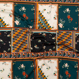 Stretch Cotton Sateen - Floral and Geometric Patchwork - Idle Hours Print - Mood Exclusive Kenko Collection