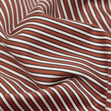 Stretch Cotton Sateen - Red and White Stripes - Evening Draws In Print - Mood Exclusive Kenko Collection