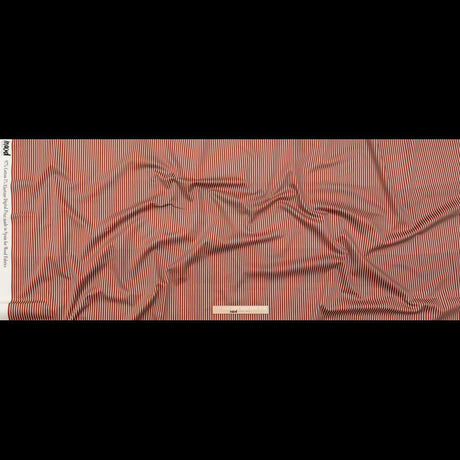 Stretch Cotton Sateen - Red and White Stripes - Evening Draws In Print - Mood Exclusive Kenko Collection