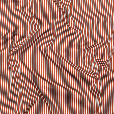 Stretch Cotton Sateen - Red and White Stripes - Evening Draws In Print - Mood Exclusive Kenko Collection