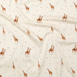 Stretch Cotton Sateen - White Giraffes and Diamonds - Span of Life Print - Mood Exclusive Kenko Collection