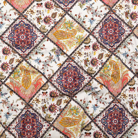 Stretch Cotton Sateen - Floral Patchwork - Ardent Love Print - Mood Exclusive Kenko Collection