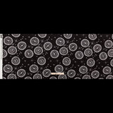 Stretch Polyester Crepe - Black and White Celestial Eyes - Night Side of Nature Print - Mood Exclusive Crow Collection