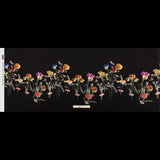 Stretch Polyester Crepe Panel - Black and Rainbow Floral - The Power of Will Print - Mood Exclusive Crow Collection