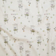 Stretch Cotton Sateen - White Skeleton Marionettes - My Friend's Story Print - Mood Exclusive Crow Collection
