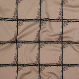 Stretch Cotton Sateen - Fawn Floral Windowpanes - The Prediction Print - Mood Exclusive Crow Collection