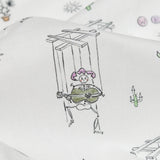 Cotton Voile - White Skeleton Marionettes - My Friend's Story Print - Mood Exclusive Crow Collection