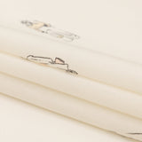 Cotton Voile - White Little Figures - Waking and Sleeping Print - Mood Exclusive Crow Collection