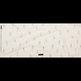 Cotton Voile - White Little Figures - Waking and Sleeping Print - Mood Exclusive Crow Collection