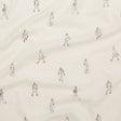 Cotton Voile - White Little Figures - Waking and Sleeping Print - Mood Exclusive Crow Collection